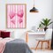 Stupell Industries Chic Bow on Pink Stripes Floating Frame, design by Camila Juncos